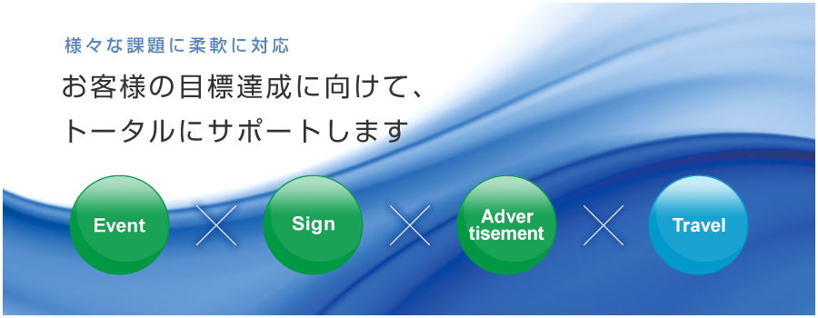 様々な課題に柔軟に対応/お客様の目標達成に向けて、トータルにサポートします